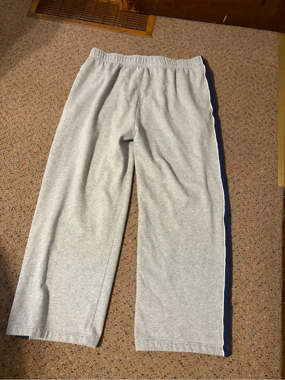 Aeropostale Grey Sweatpants with Navy Side Stripe - Picture 3 of 5